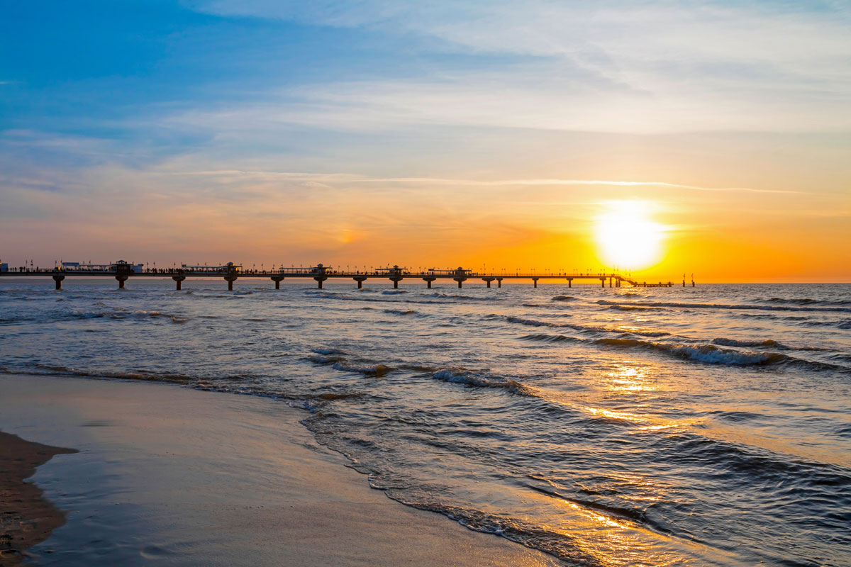 Wieczorna plaża w Międzyzdrojach